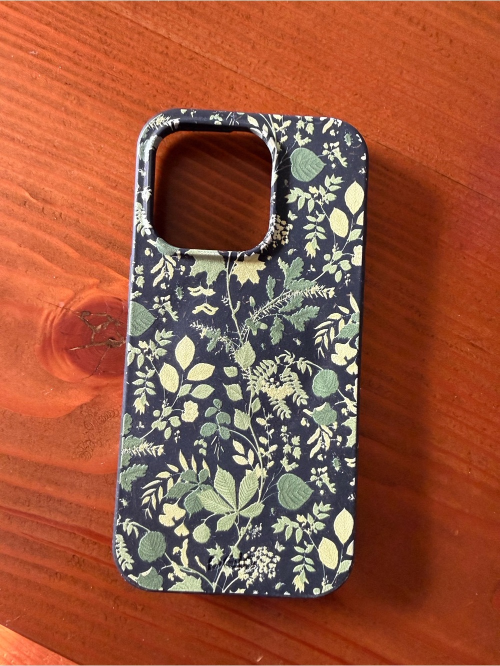 iPhone 16 pro Pela case Floral Protective Phone Case with Green Print